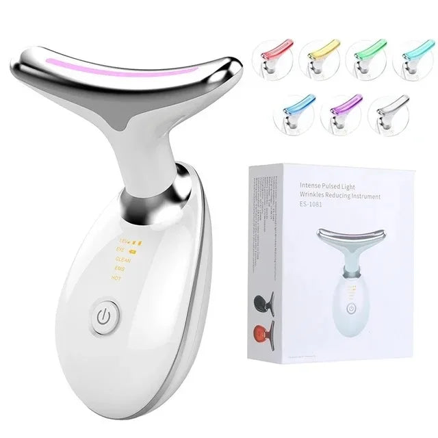 LED Facial Massager: 7 Colors for Wrinkle Reduction & Lift