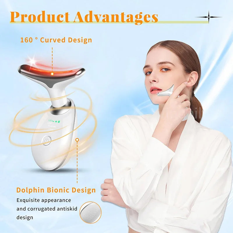 LED Facial Massager: 7 Colors for Wrinkle Reduction & Lift