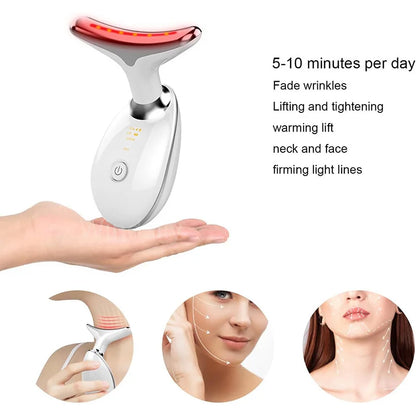 LED Facial Massager: 7 Colors for Wrinkle Reduction & Lift