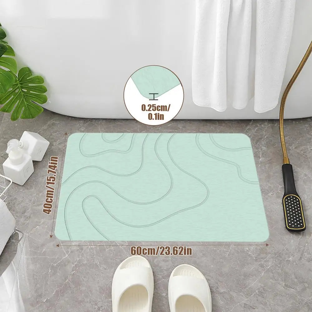 Super Absorbent Diatomite Bath Mat - Non-Slip & Easy Clean