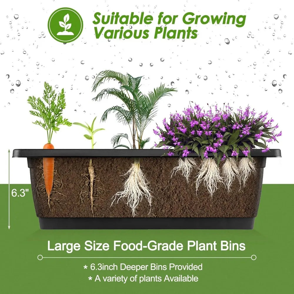 5-Tier Vertical Raised Garden Bed, Indoor Outdoor Planter Box