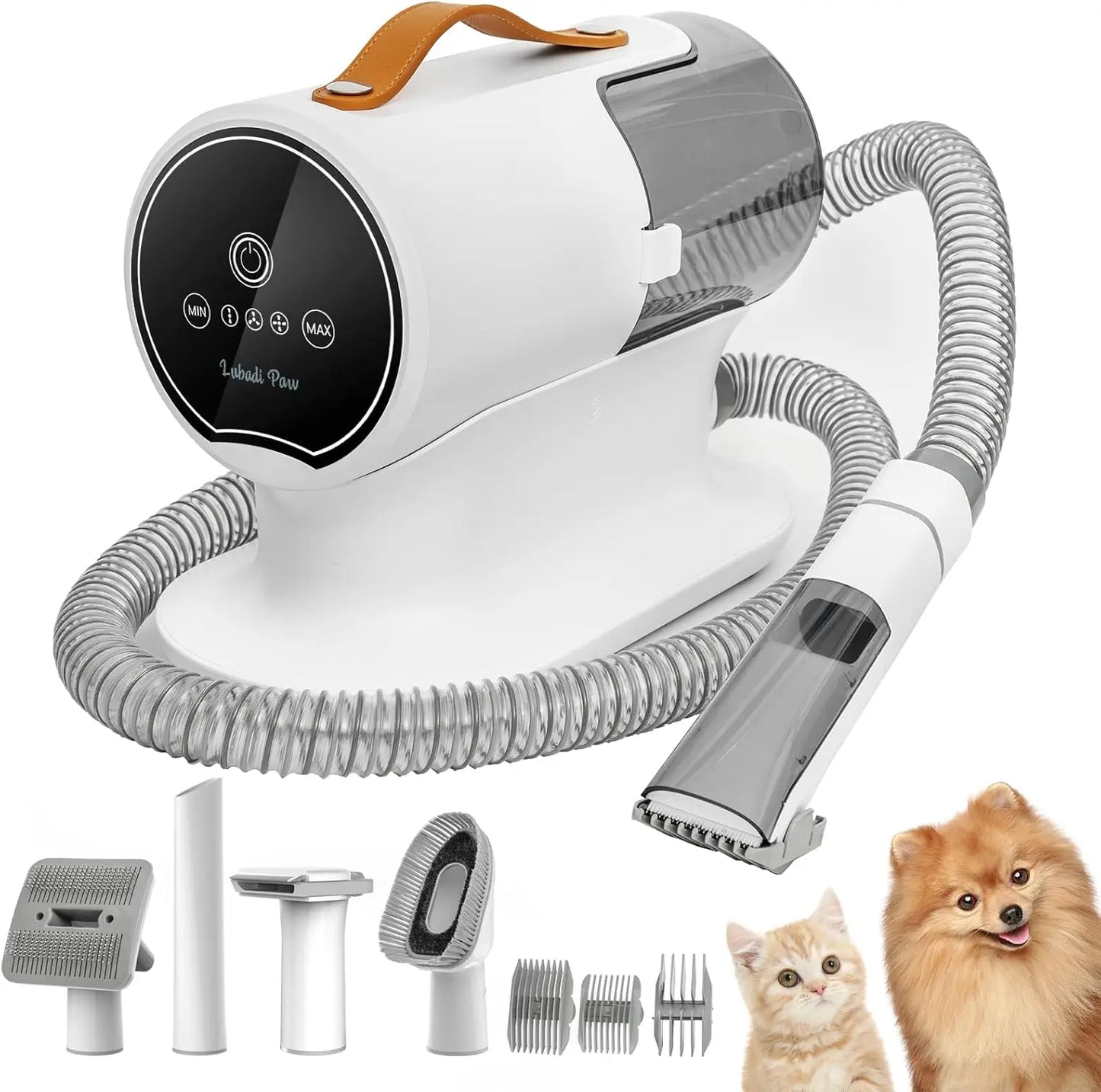 12000Pa Dog Grooming Vacuum: 2L Kit with Low Noise & 5 Tools