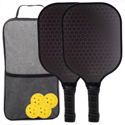 Fiberglass Pickleball Paddles, Set of 2 - USAPA Set for Indoor & Outdoor